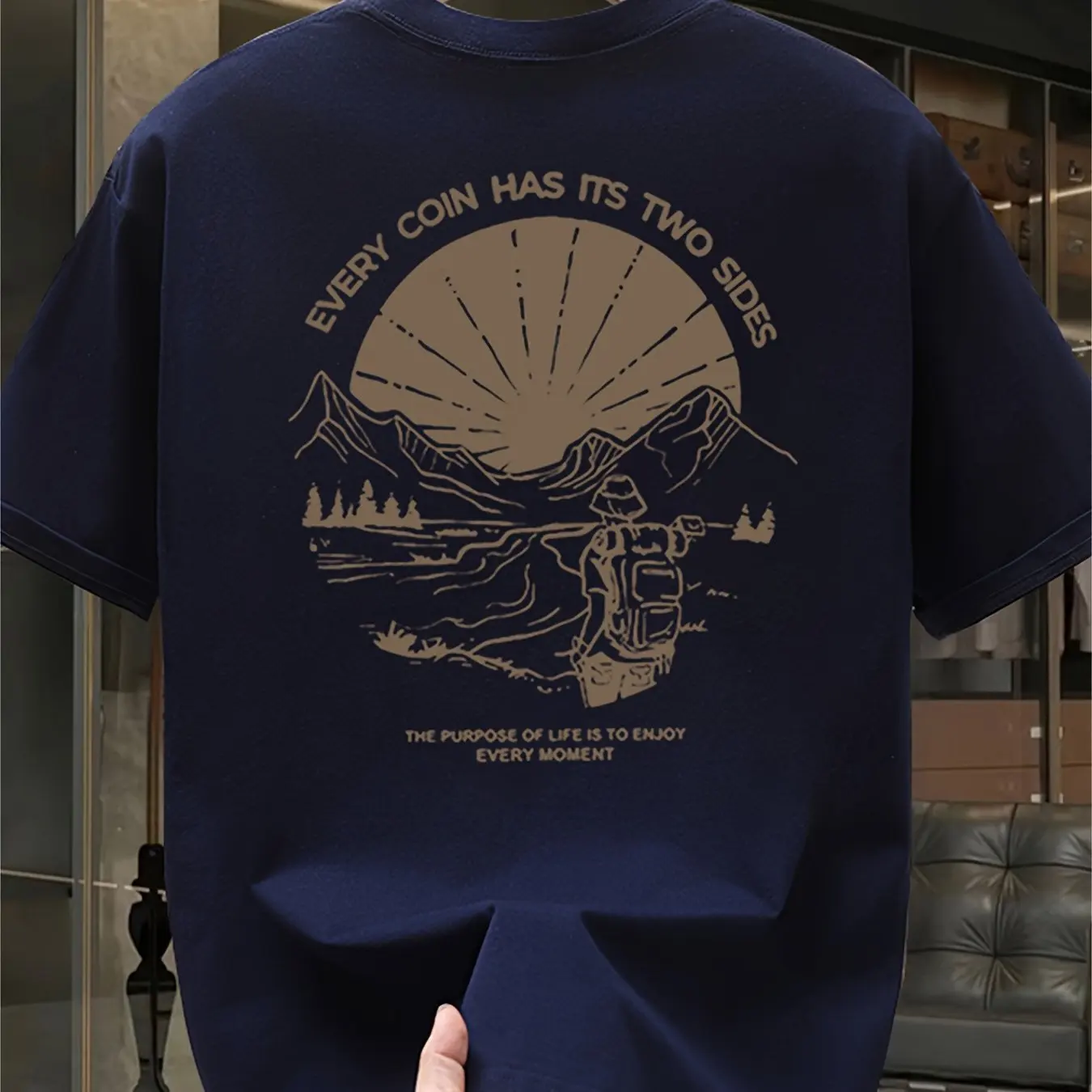 Outdoor Adventure Quotes Short - ヴィンテージマウンテンハイキンググラフィック Tシャツ男性夏カジュアルコットン Tシャツインスピレーションを与える引用プリントアウトドアアドベンチャーストリートウェアトップ