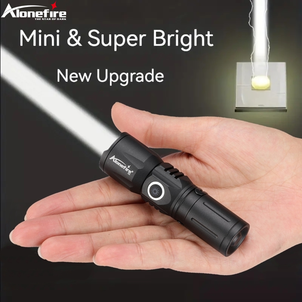 Outdoor Adventure Inc - ズームホワイトビームライト長距離ミニ懐中電灯タイプ C USB 充電式ポータブルポケットトーチホームアウトドア 16340 バッテリー
