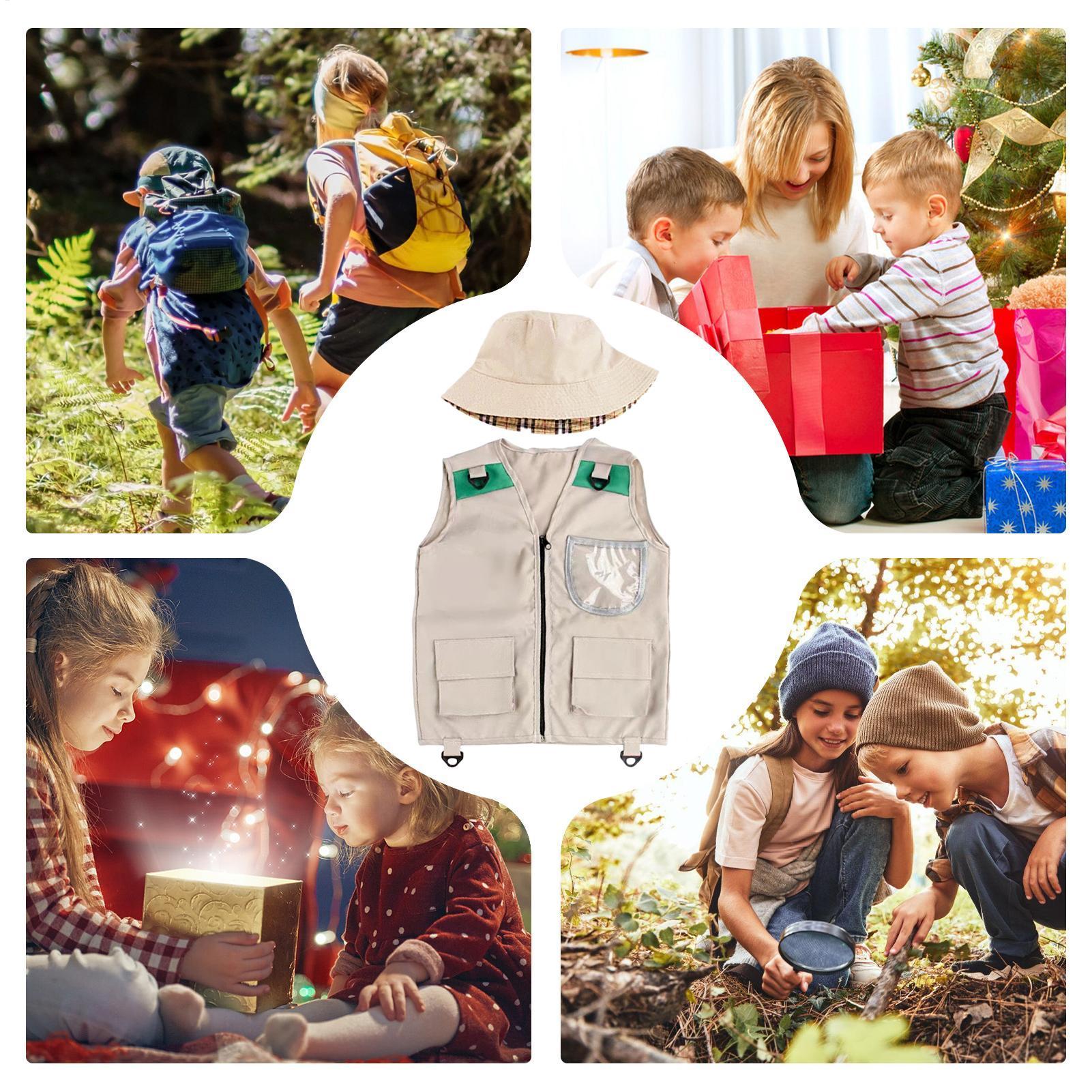 キッズエクスプローラーベストと帽子コスチューム、サファリカー - Outdoor Adventure Activities For Kids のレビューと価格