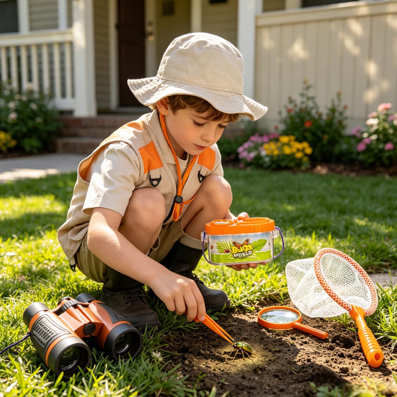 子供用アドベンチャーキット 帽子付き 軽量 通気性 教育玩具 - Outdoor Adventure Activities For Kids のレビューと価格