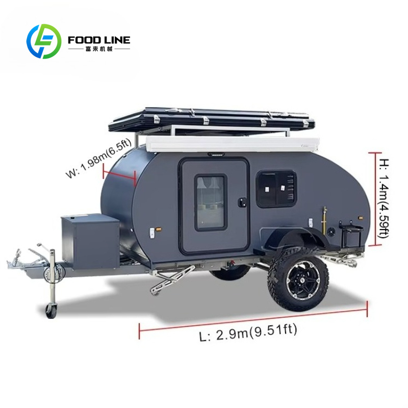 カスタムメイドのダークグレーのオフロードティアドロップ型トラ - Adventure Outdoor Equipment のレビューと価格