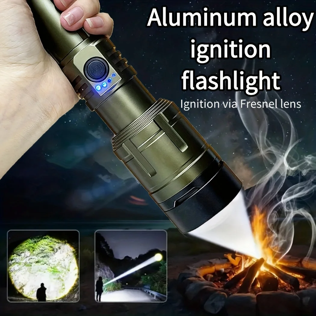 強力な懐中電灯集中点火懐中電灯防水タイプ C 充電式ランプア - Outdoor Adventure Inc のレビューと価格