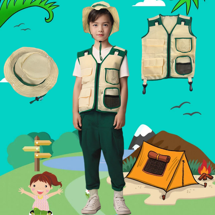 キャンプ用の防虫ベストと帽子,アウトドアアドベンチャー用の服 - Outdoor Adventure Activities For Kids のレビューと価格