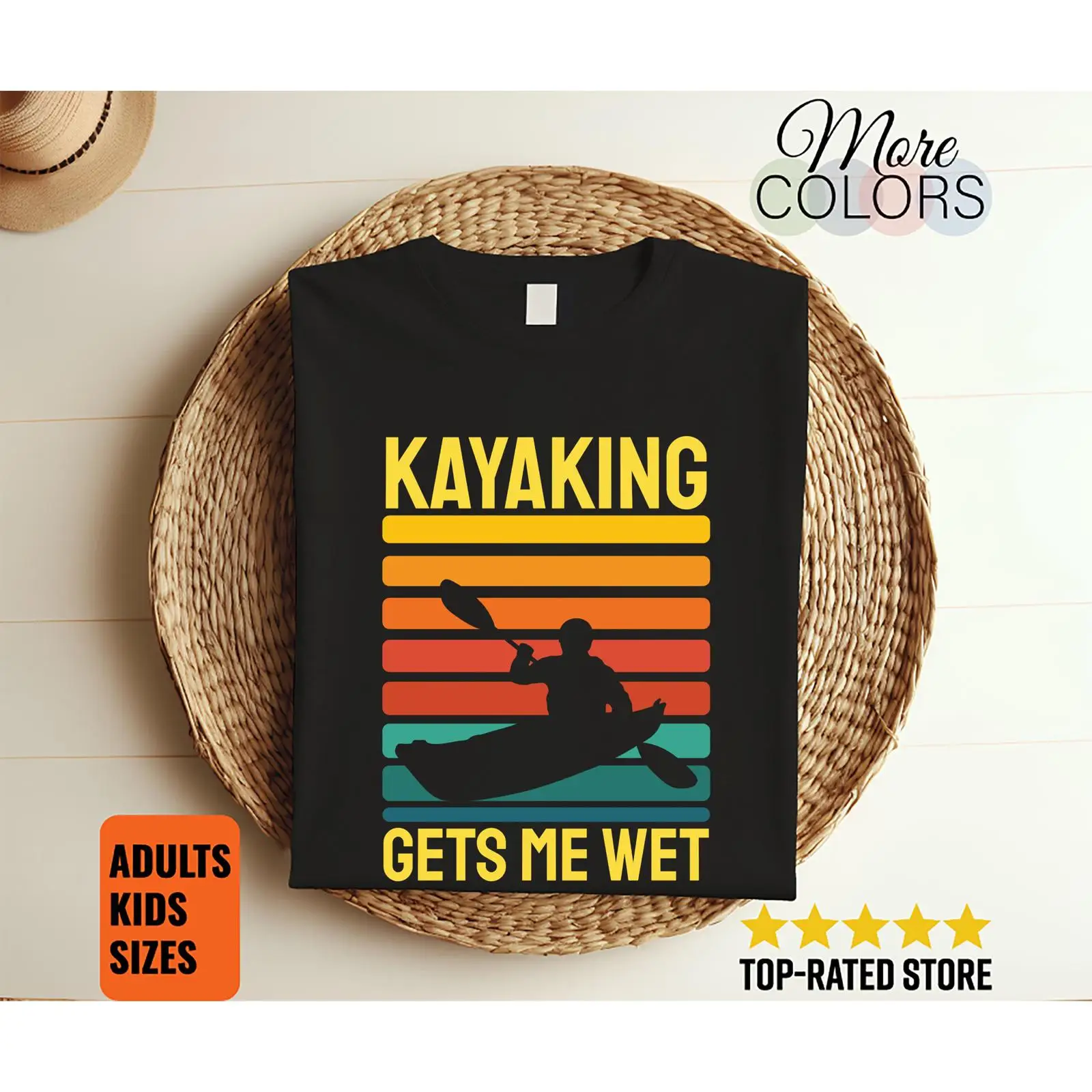 ヴィンテージカヤックで濡れちゃった 面白いTシャツ カヤック - Outdoor Adventure With Kids のレビューと価格